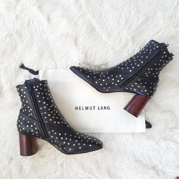 ❌ SOLD ❌ Helmut Lang Studded Black Ankle Boots - Picture 3 of 7